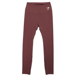 Gymshark Athletic Leggings Women's S/M Skinny Pull On Mid Rise Rust Brown Active